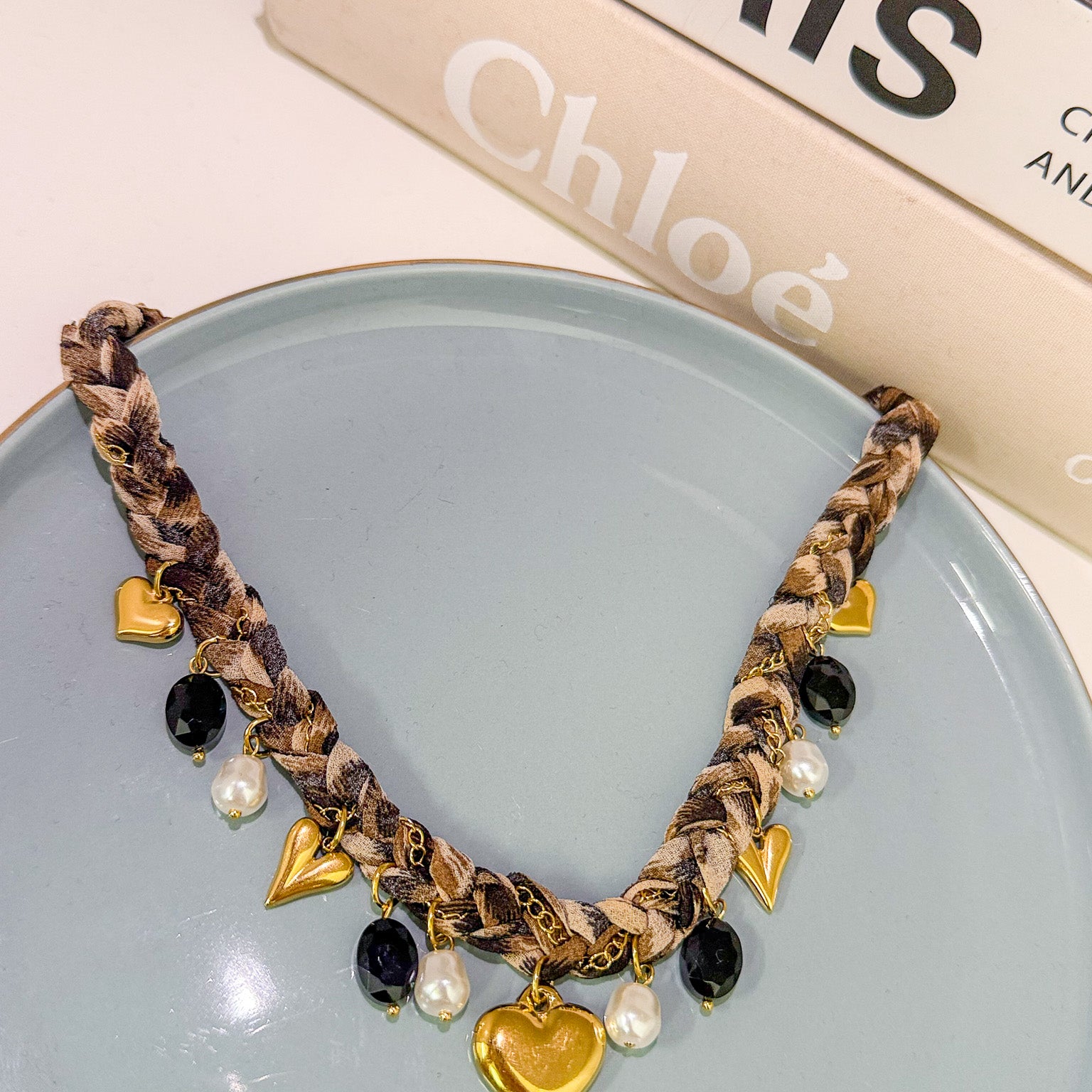 GEVLOCHTEN PANTER KETTING - 049