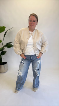 BO DENIM WESTE (38 BIS 50) - SCHWARZ