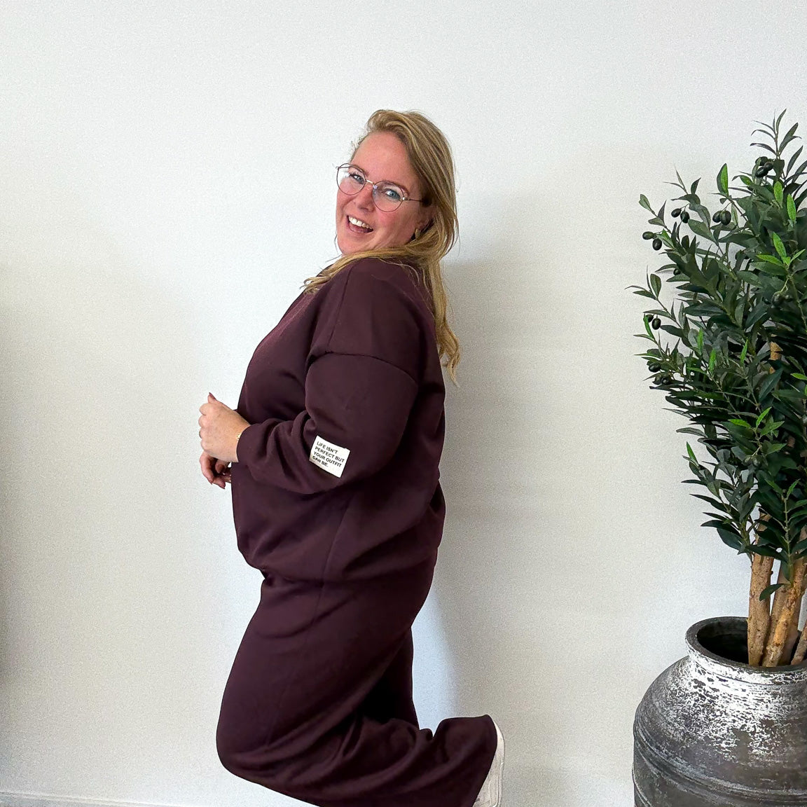 LIFE ISN'T PERFECT LANGE MOUW SET - 1680