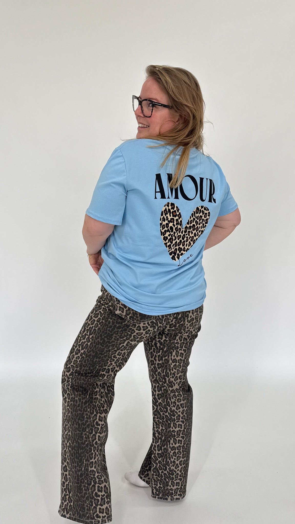 AMOUR T-SHIRT MET PANTER HART - 2000