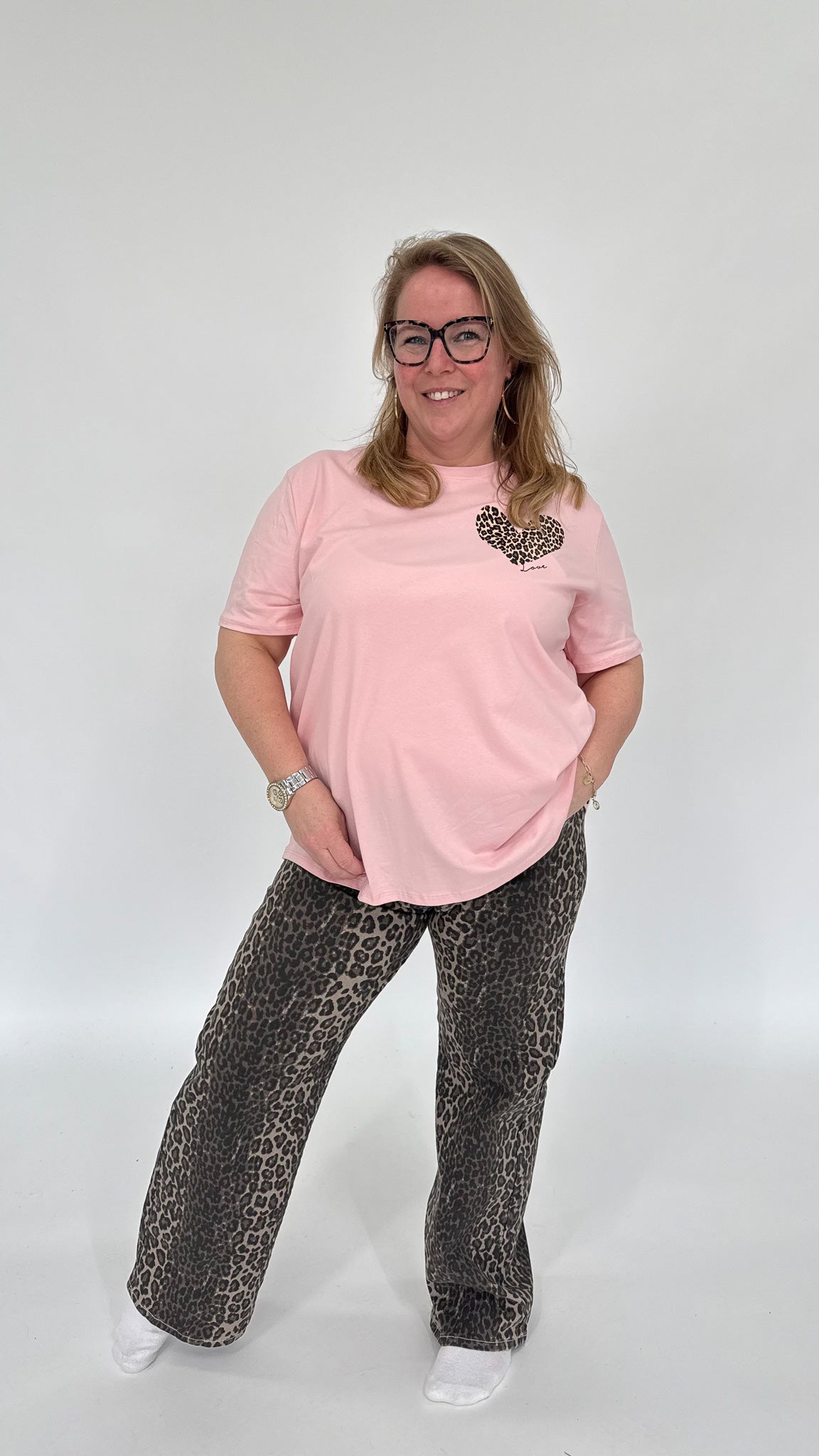 AMOUR T-SHIRT MET PANTER HART - 2000