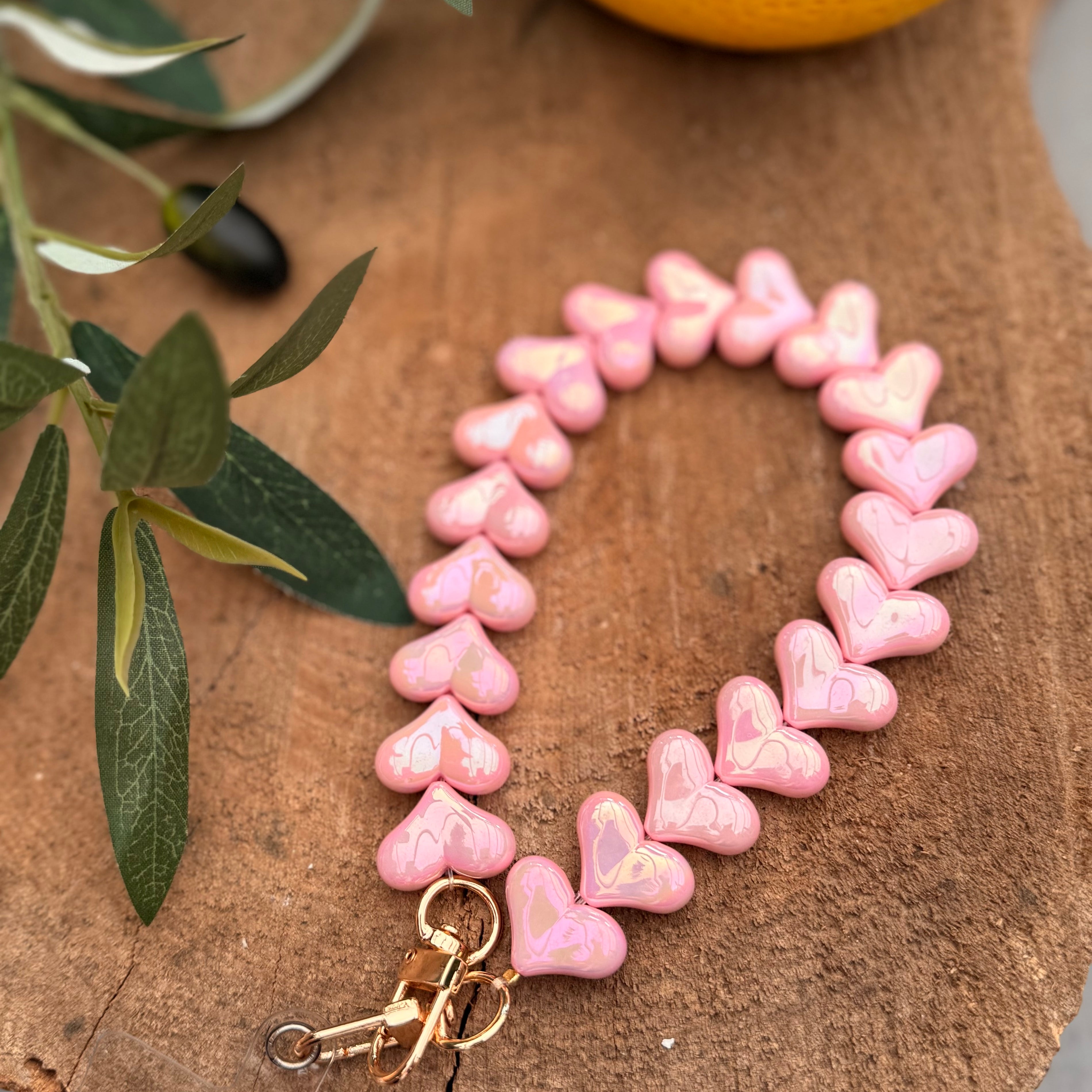 TELEFOON KOORD HARTJES PARELMOER - 0872