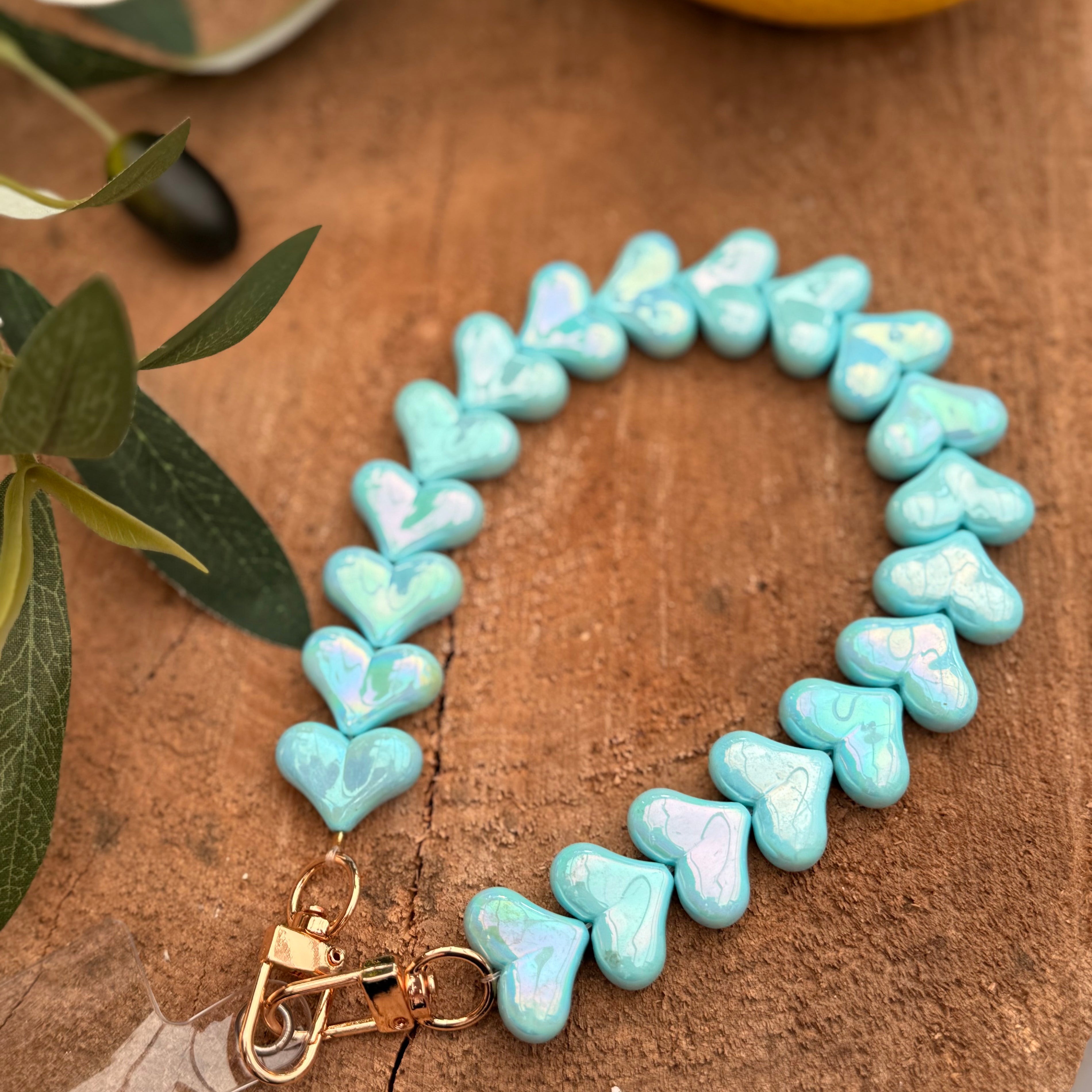 TELEFOON KOORD HARTJES PARELMOER - 0872