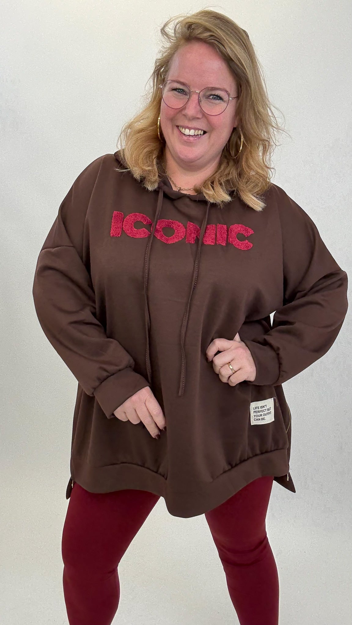 ICONIC HOODIE MET RITS - 1806