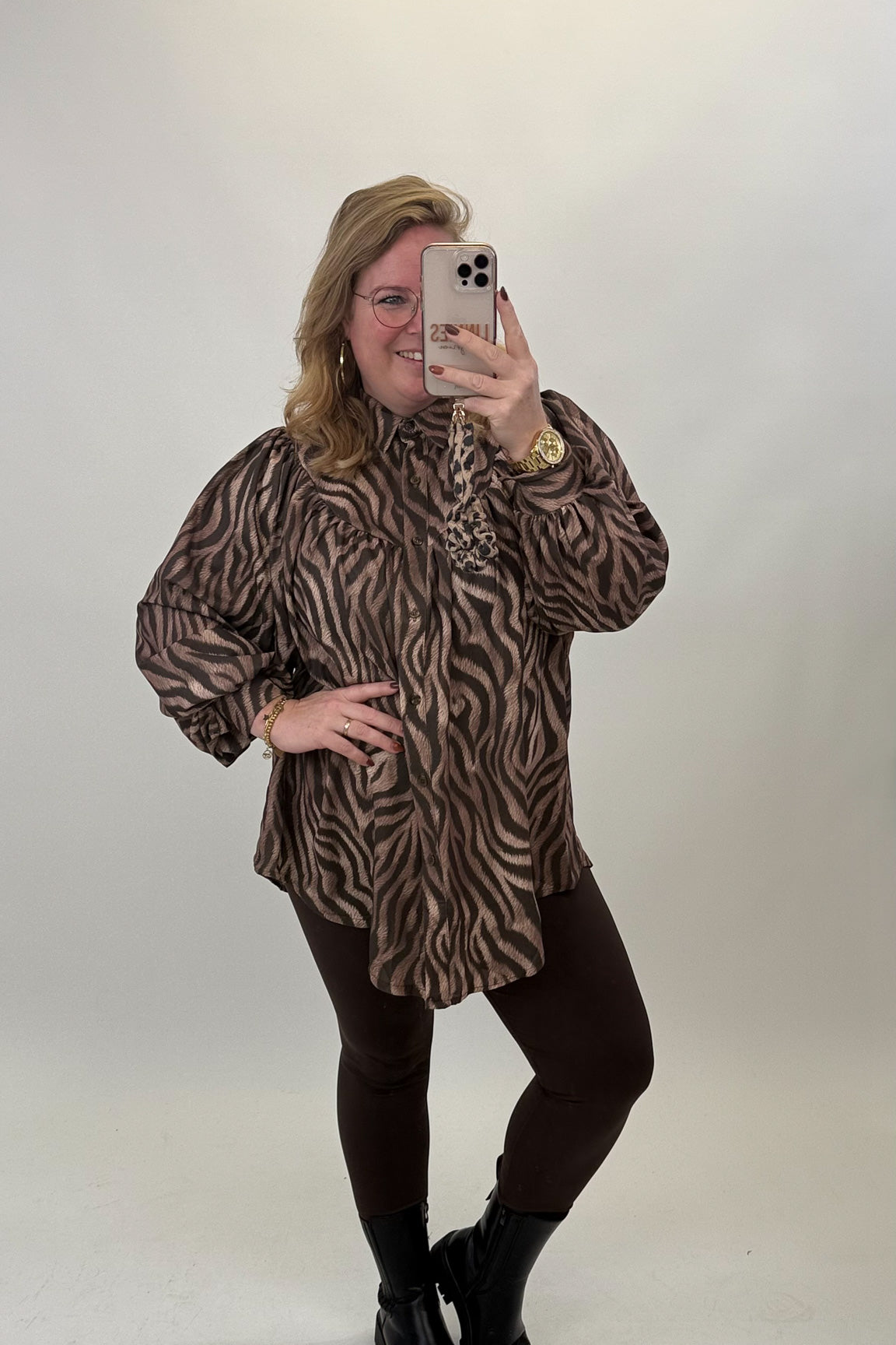 LISA ZEBRA BLOUSE - 1804