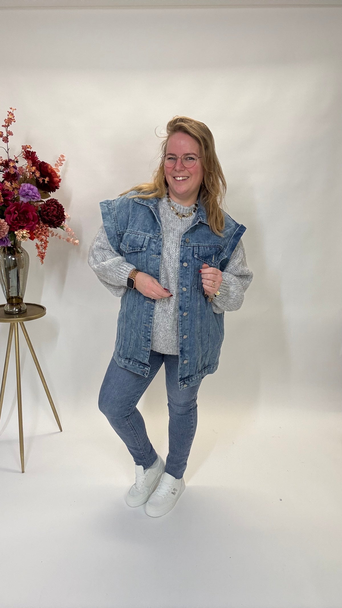 SPIJKER GILET 2312 JEANS