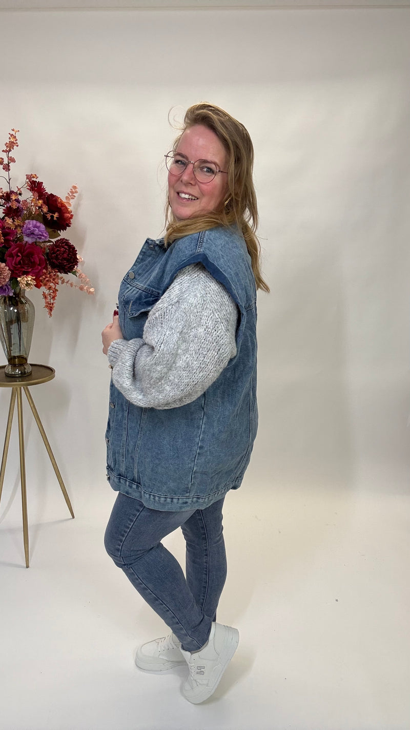 SPIJKER GILET 2312 JEANS
