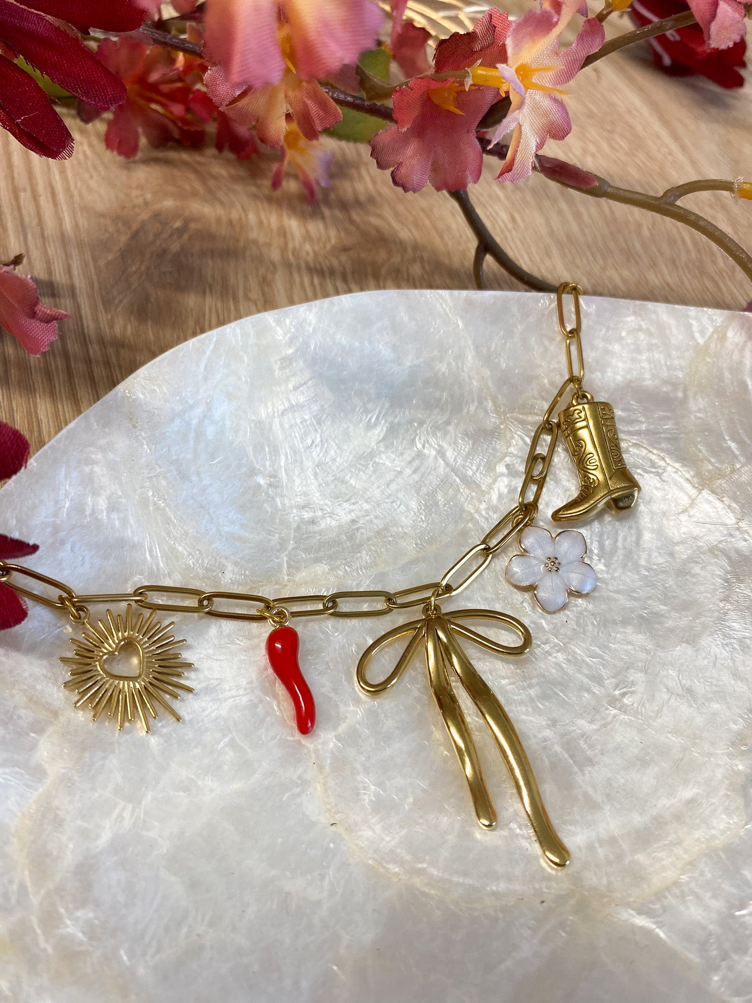 Formen Parel Herz Kette