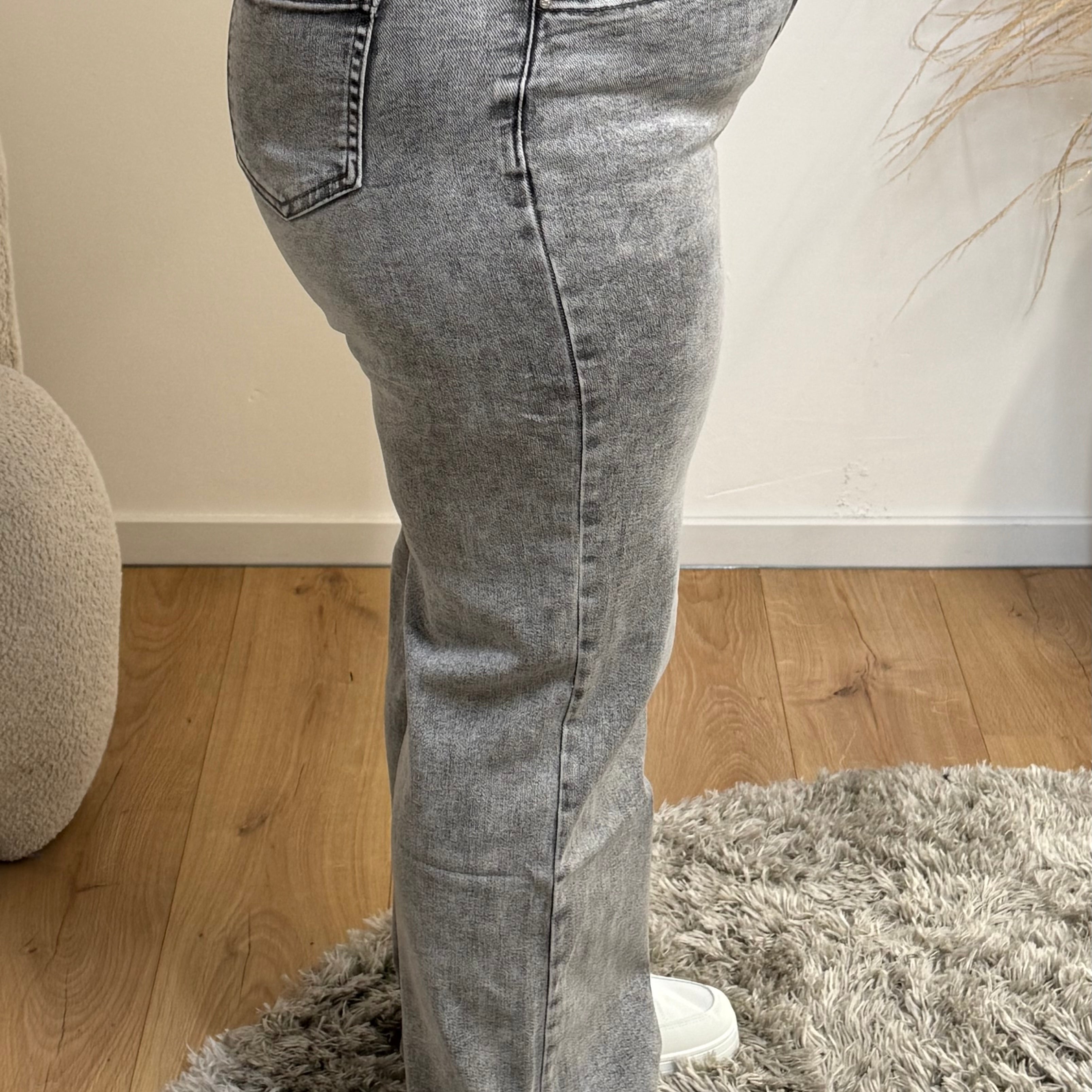 MOM WIDE LEG JEANS MERK GOODIES DJ2456 (40 bis 48) - GRAU