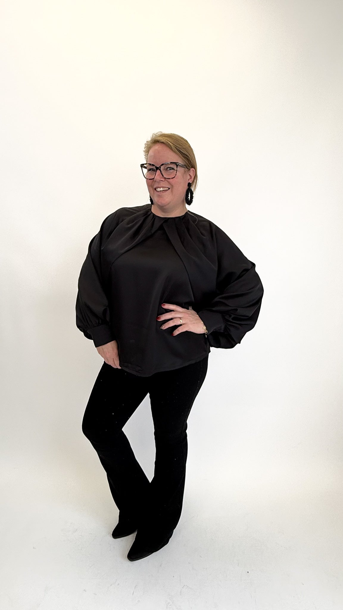 BO DENIM WESTE (38 BIS 50) - SCHWARZ