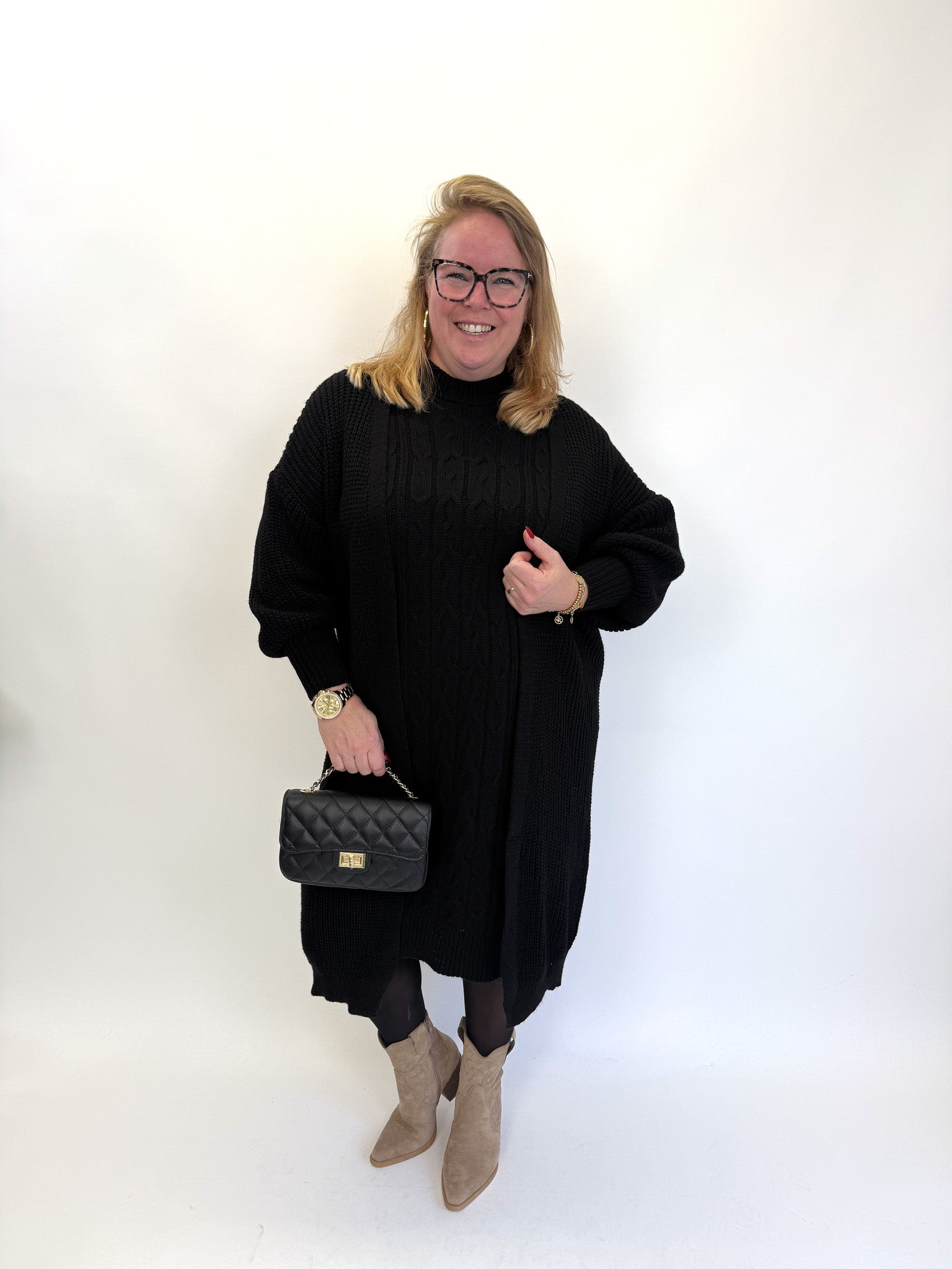 BO DENIM WESTE (38 BIS 50) - SCHWARZ