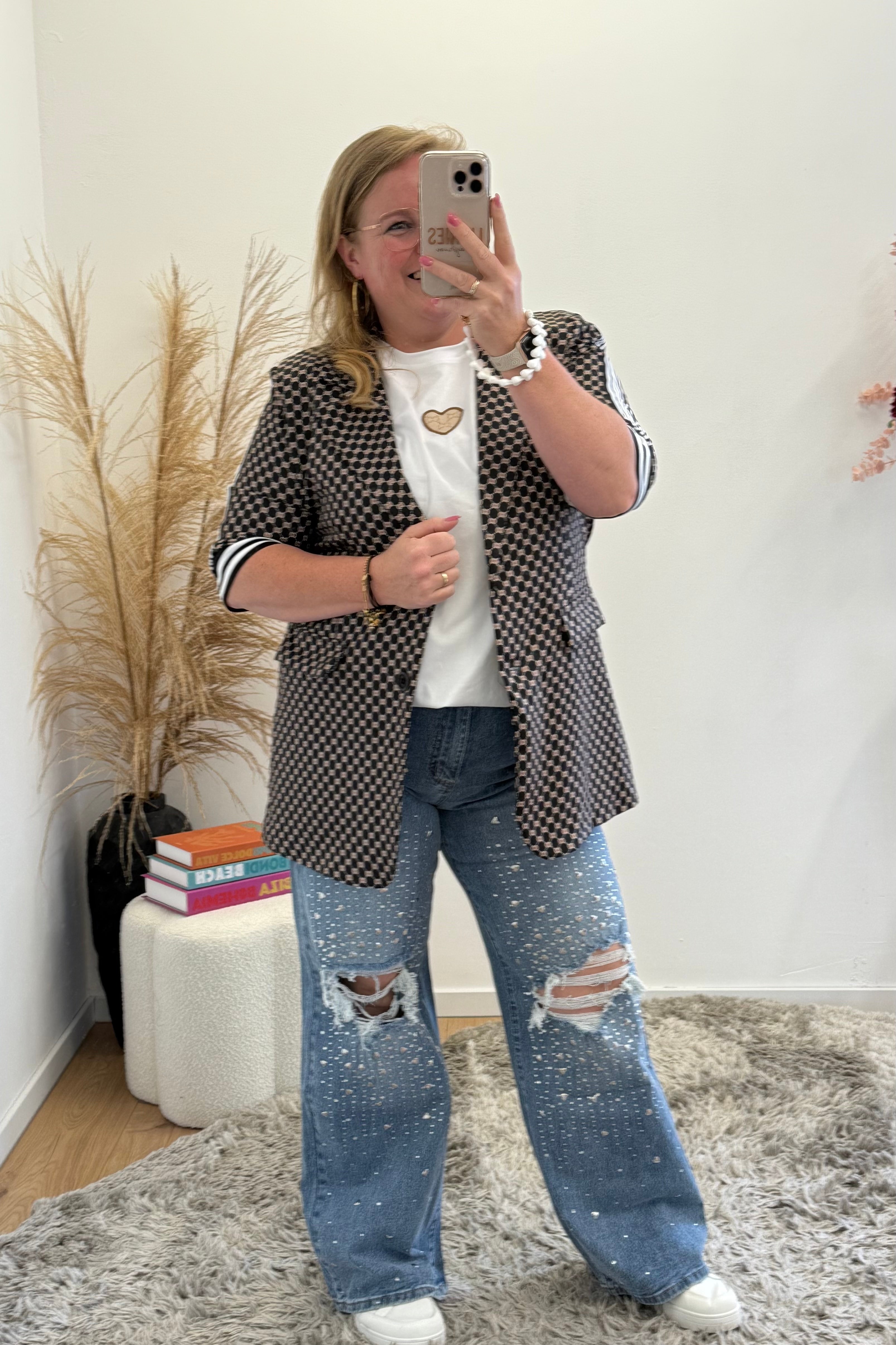 MOM WIDE LEG JEANS MERK GOODIES DJ2456 (40 bis 48) - GRAU