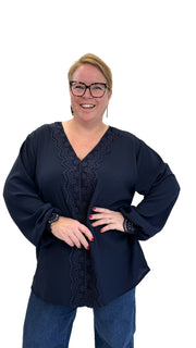 BO DENIM WESTE (38 BIS 50) - SCHWARZ