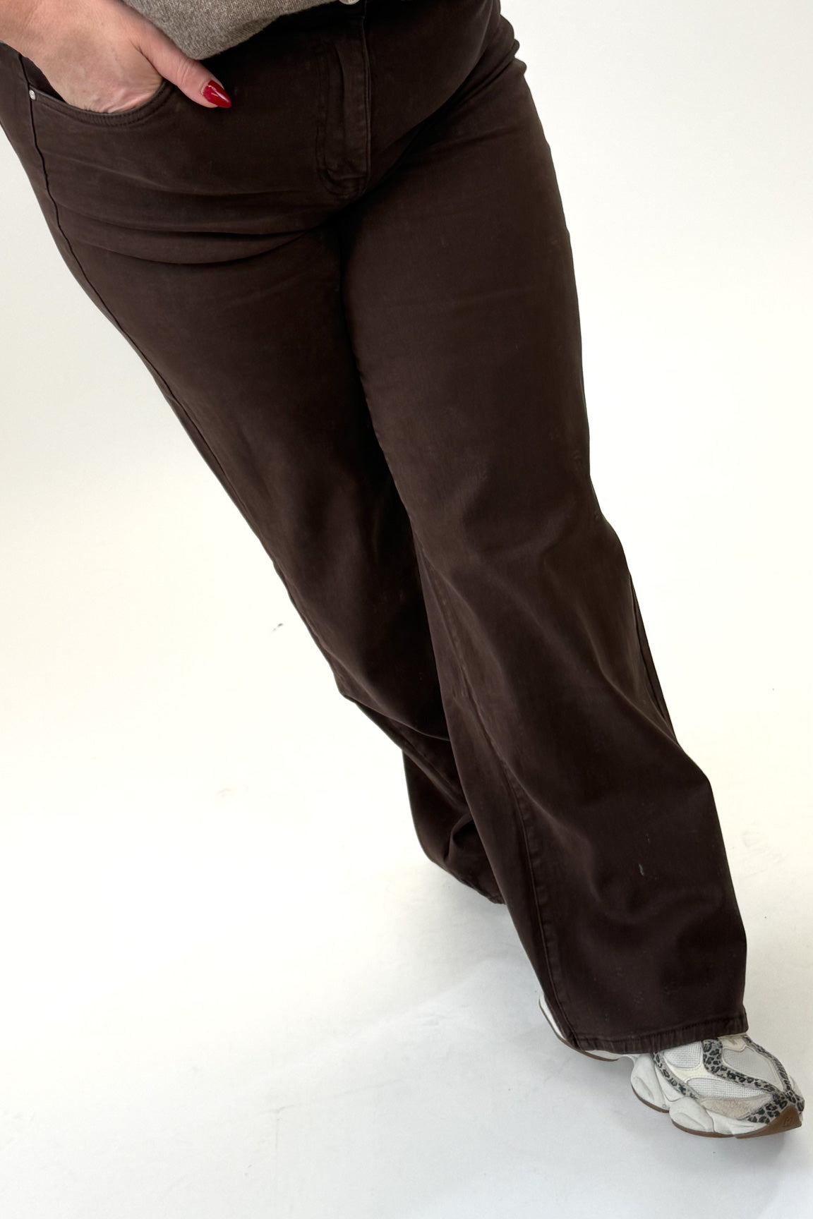 MOM WIDE LEG JEANS MERK GOODIES DJ2456 (40 bis 48) - GRAU