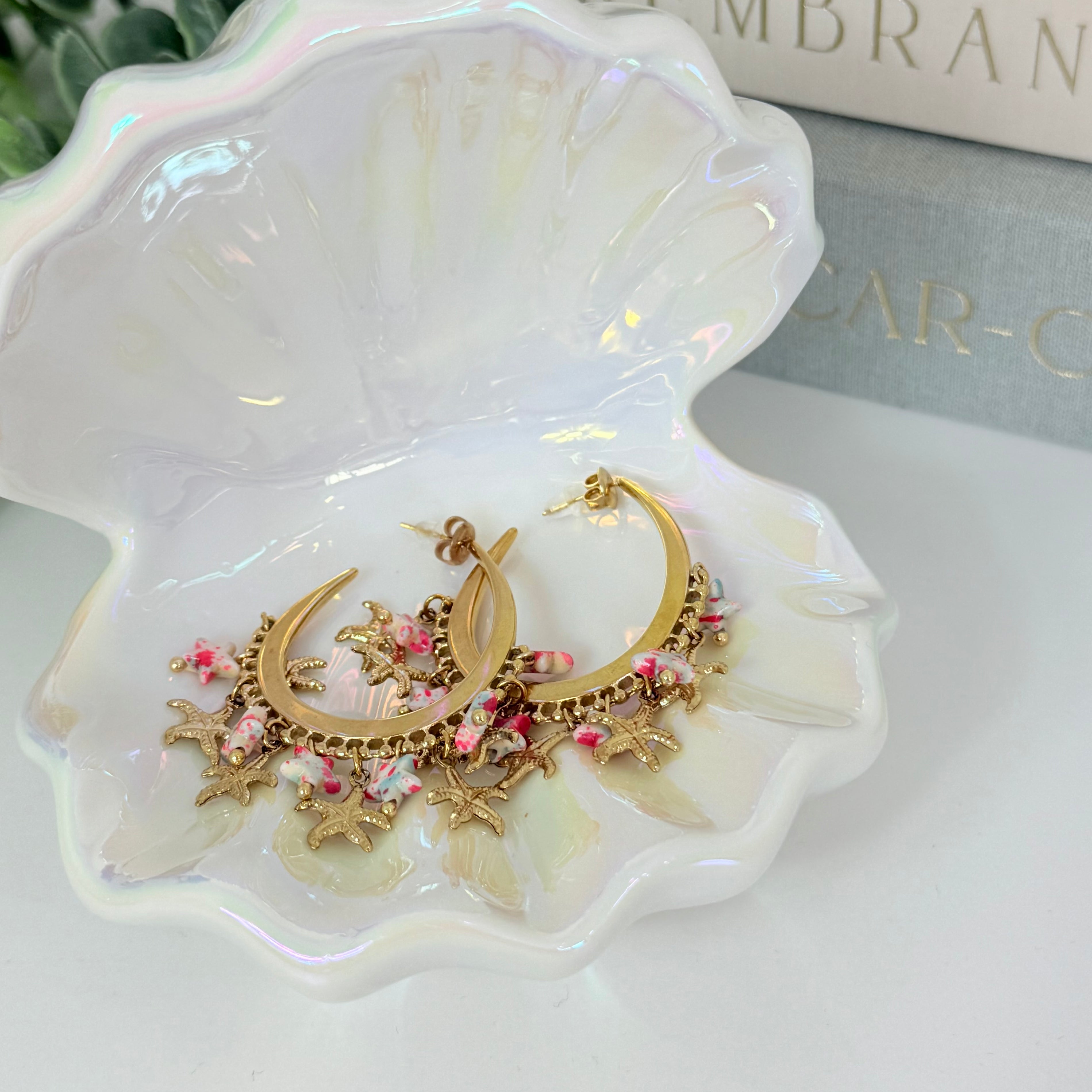 ZEESTER/STAR OORBELLEN GOUD - 033