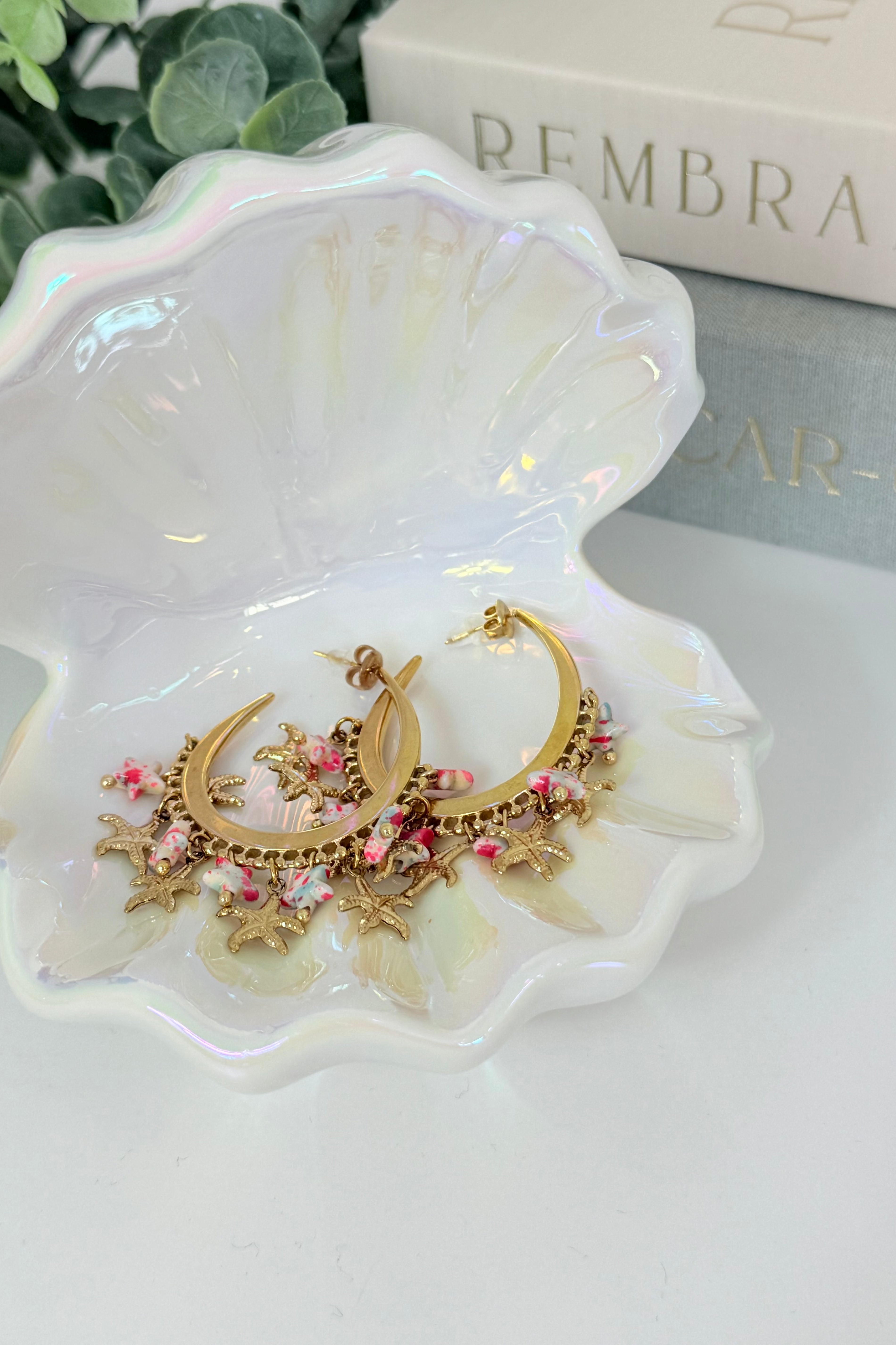 ZEESTER/STAR OORBELLEN GOUD - 033