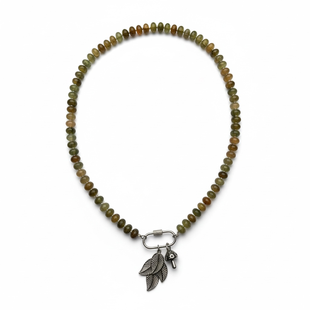 COZY KETTING TAUPE ZILVER