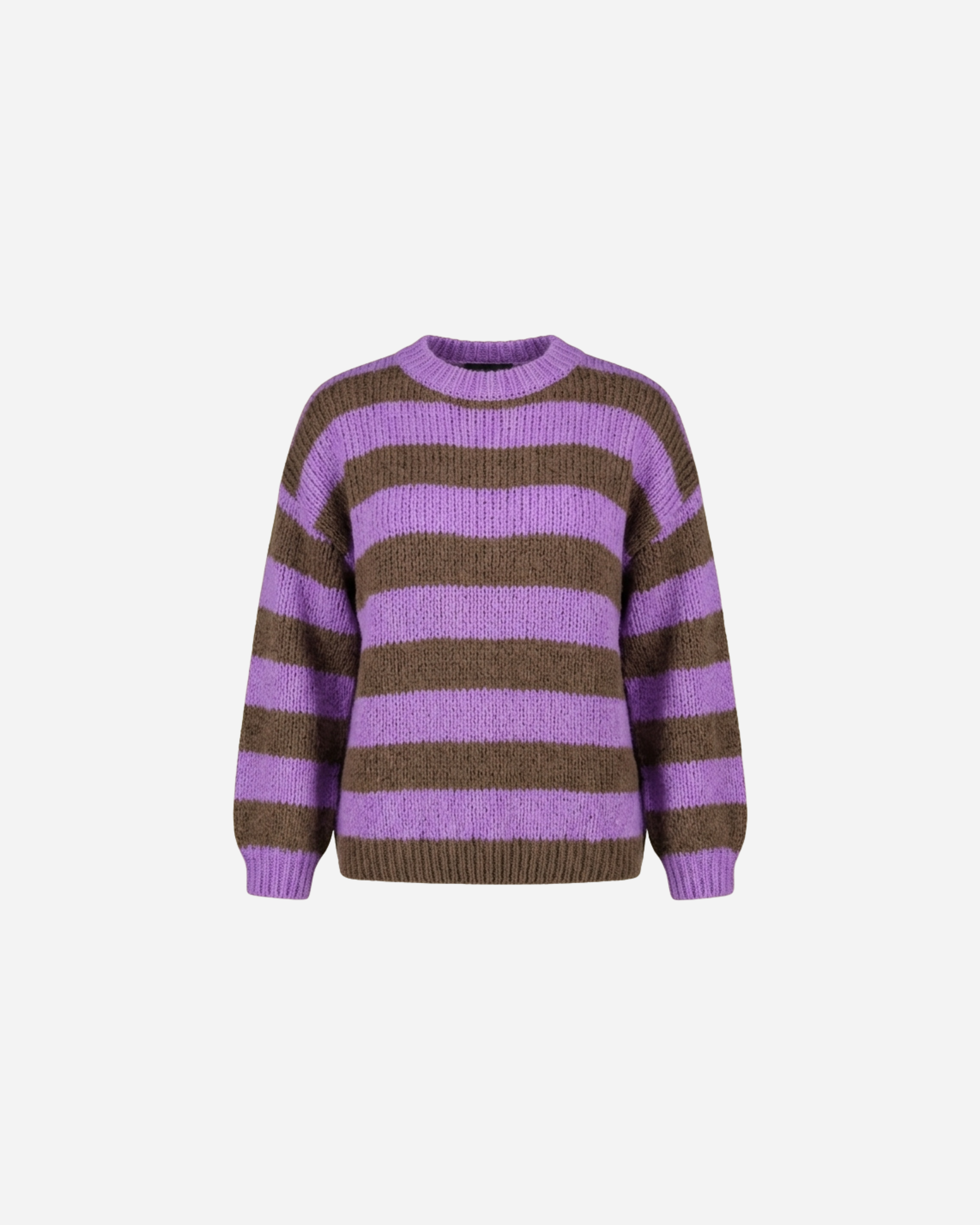 STREEP KNIT LILA/BRUIN
