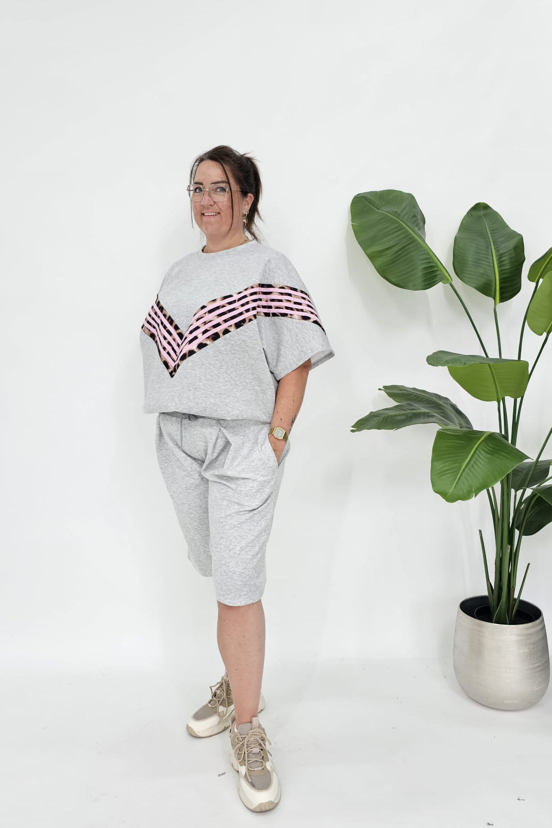 VLINDER JOGGER STREEP SHIRT - 2097