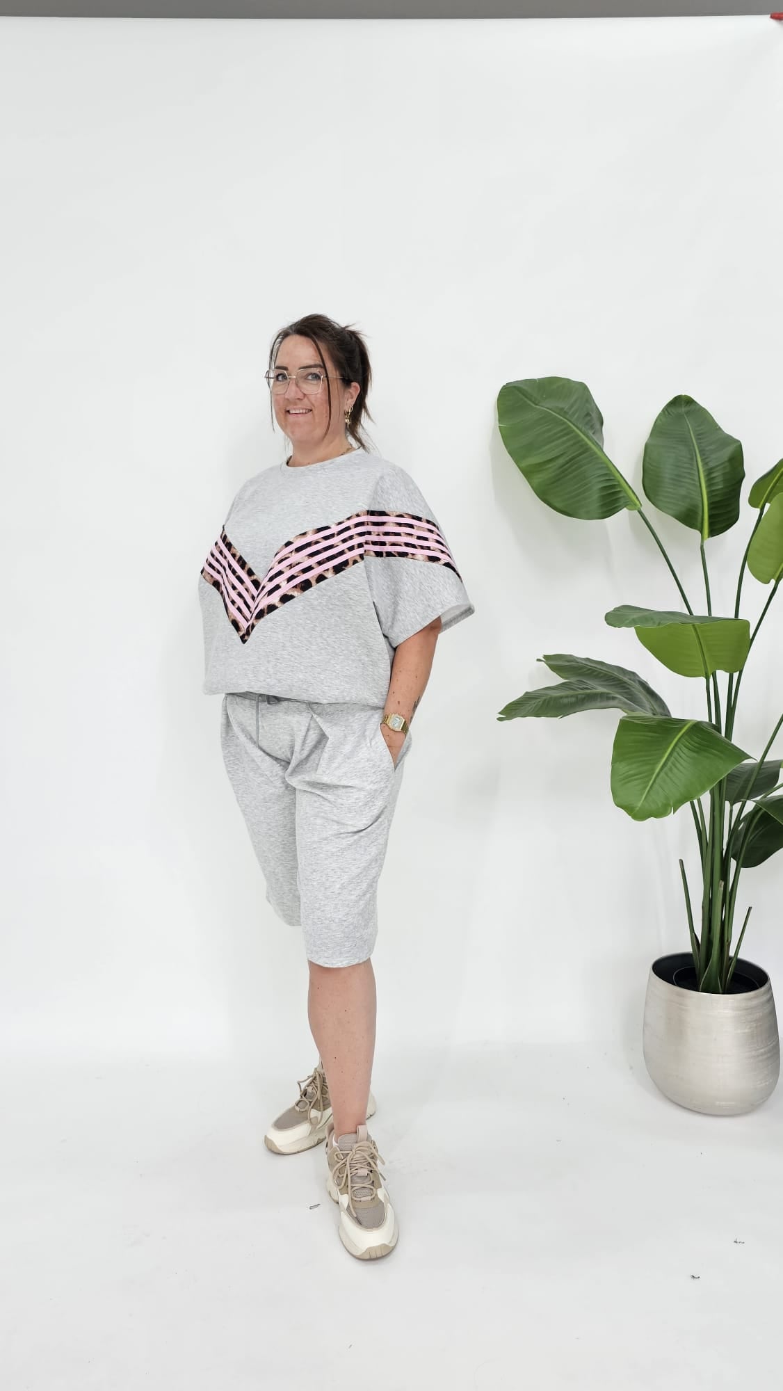 VLINDER JOGGER STREEP SHIRT - 2097