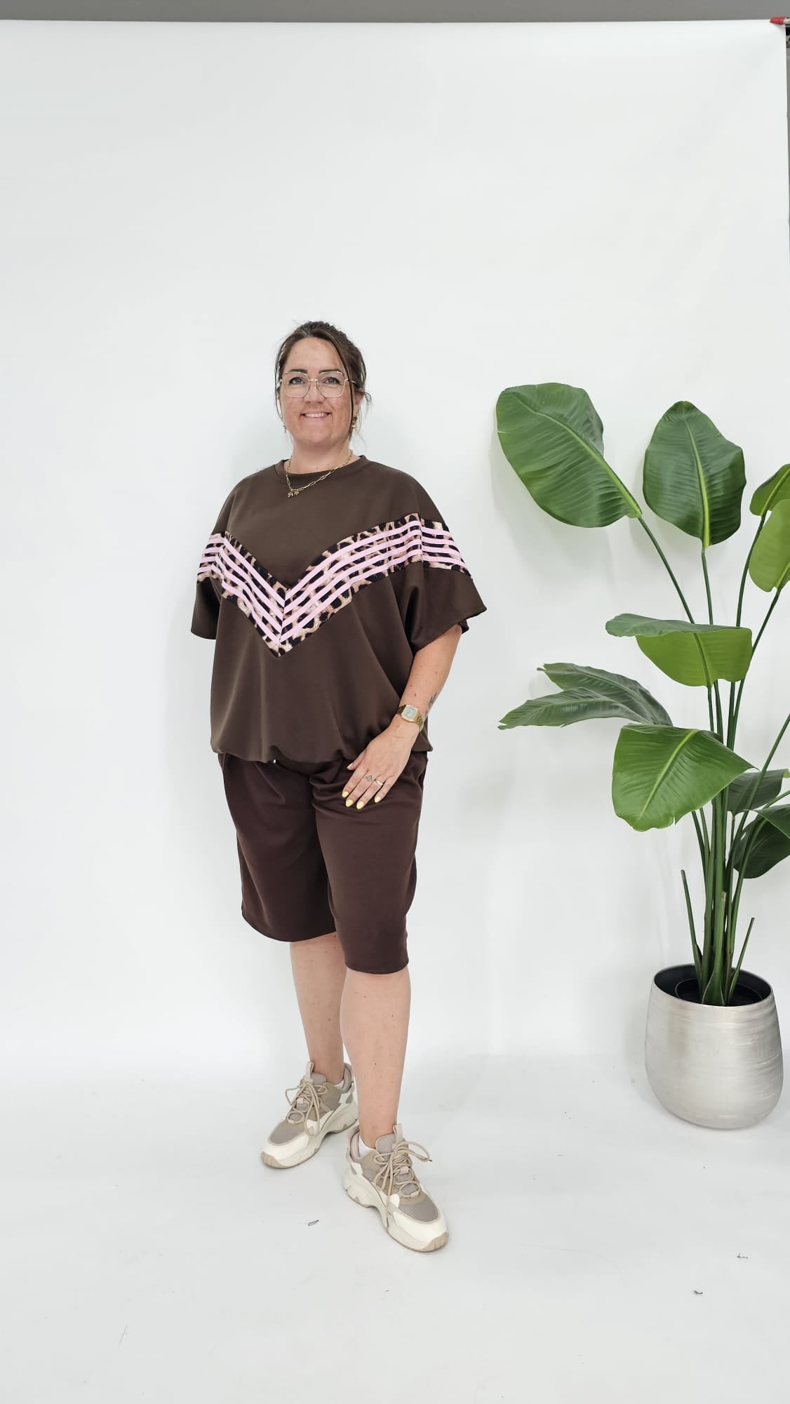 VLINDER JOGGER STREEP SHIRT - 2097