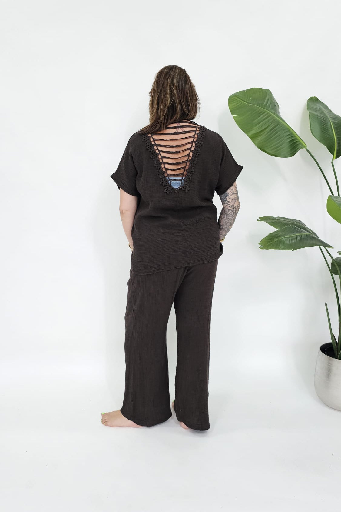 KATOENEN MOUSSELINE TOP - 2163