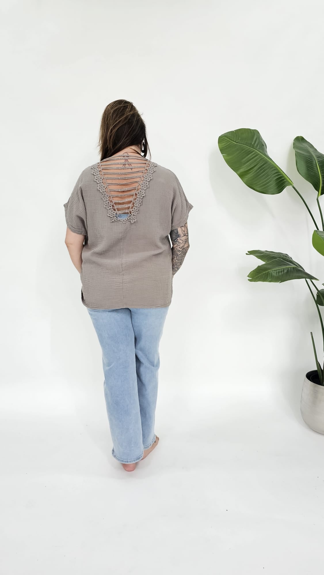 KATOENEN MOUSSELINE TOP - 2163