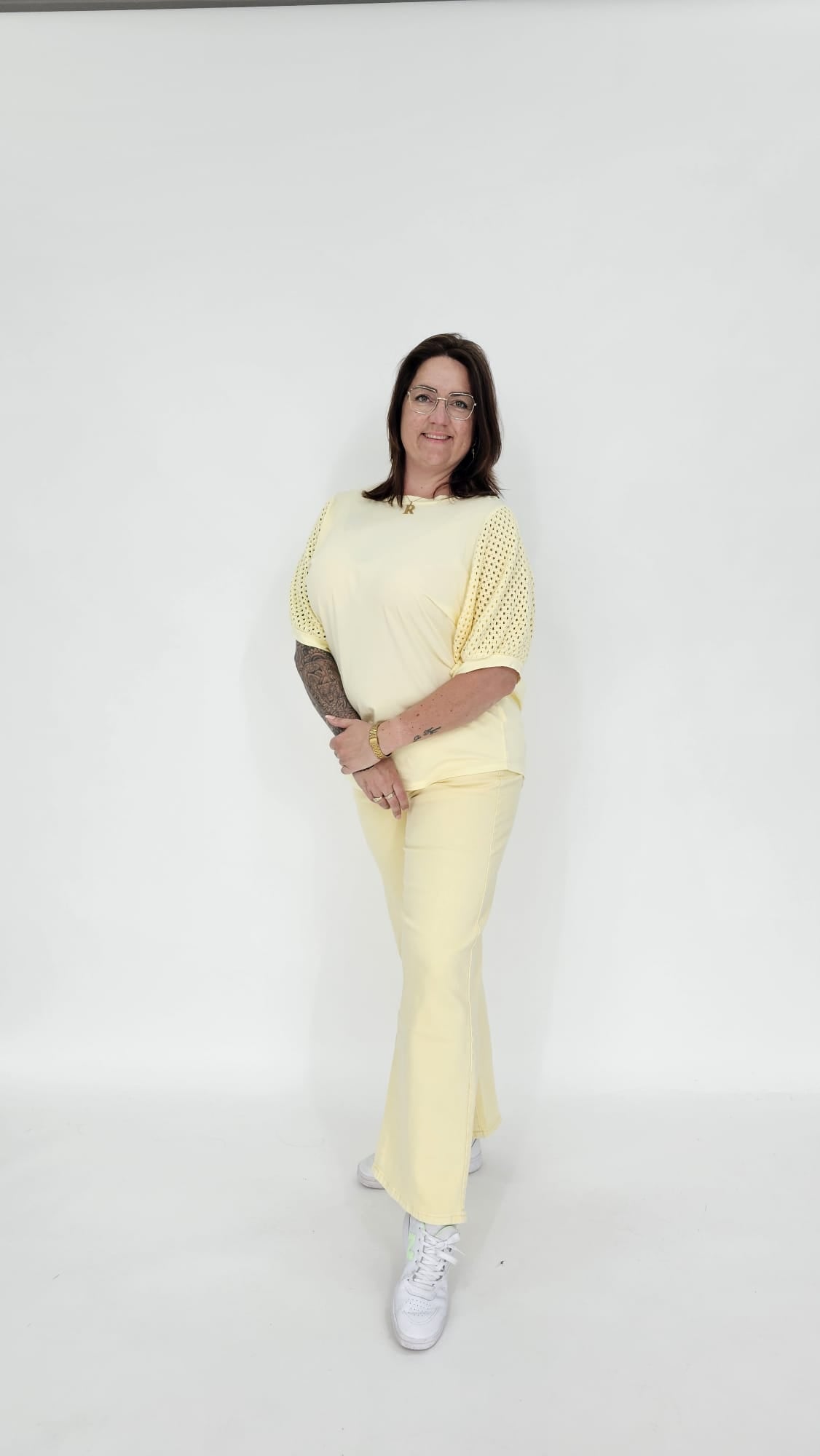 GEHAAKTE BALLON MOUW SHIRT - 2062