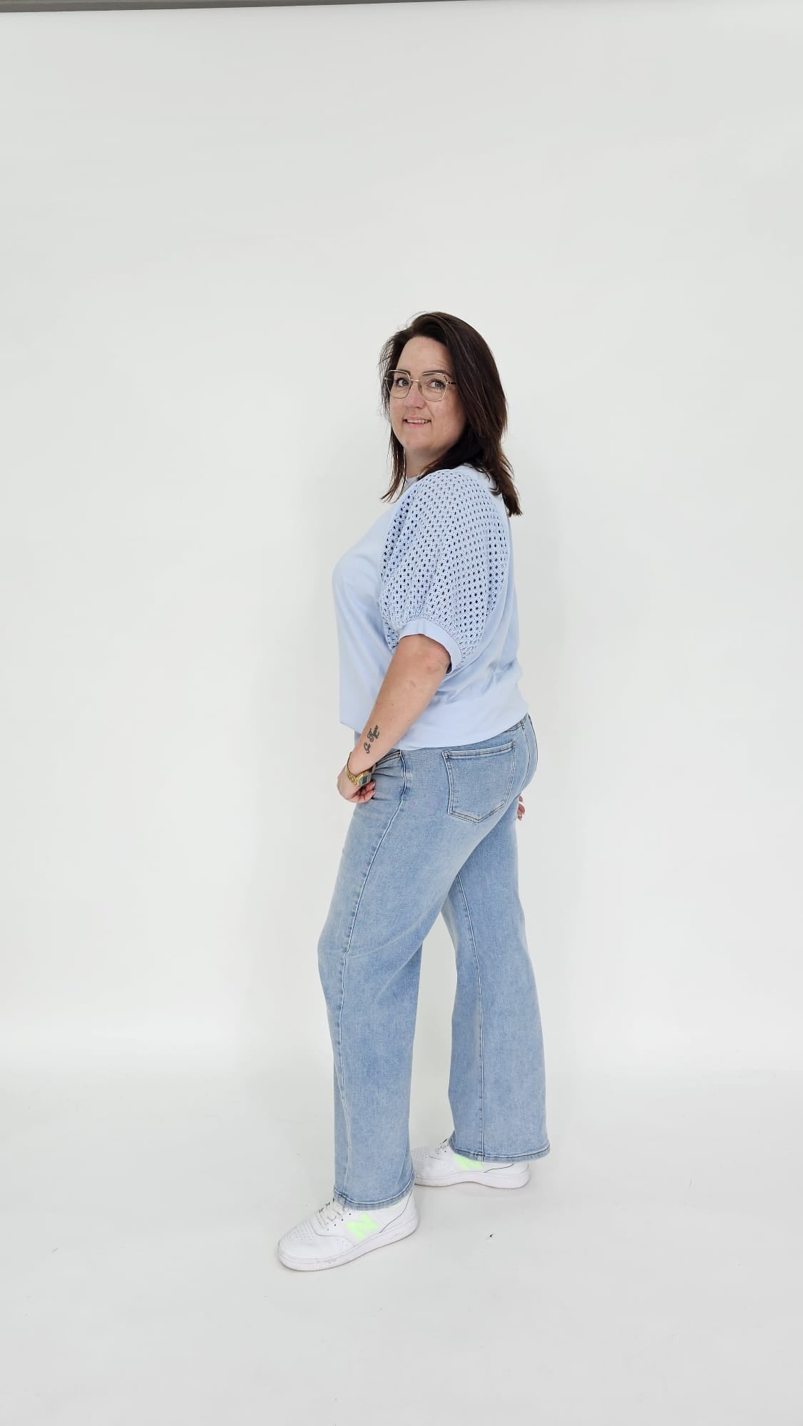 GEHAAKTE BALLON MOUW SHIRT - 2062
