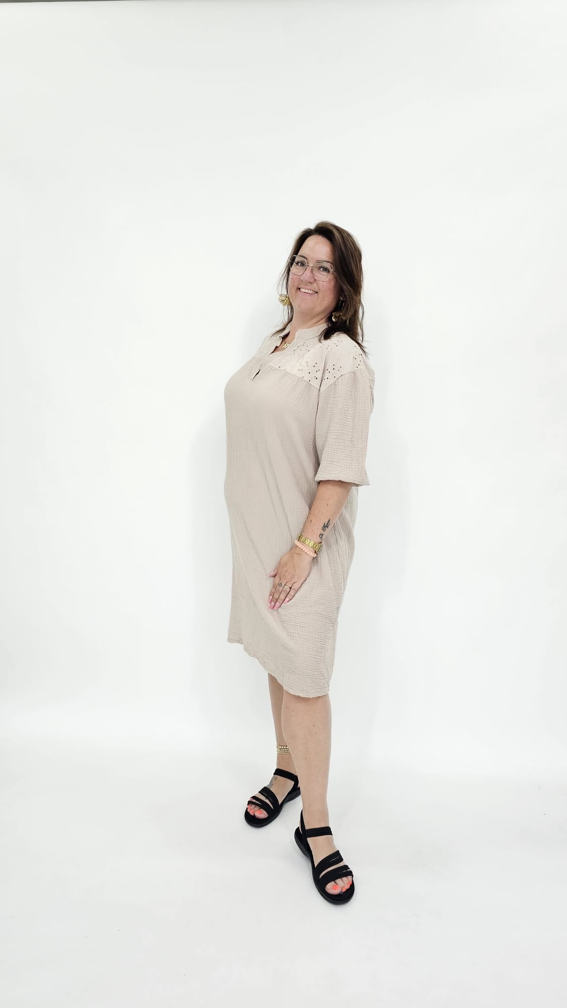 MOUSSELINE BRODERIE JURK -2104