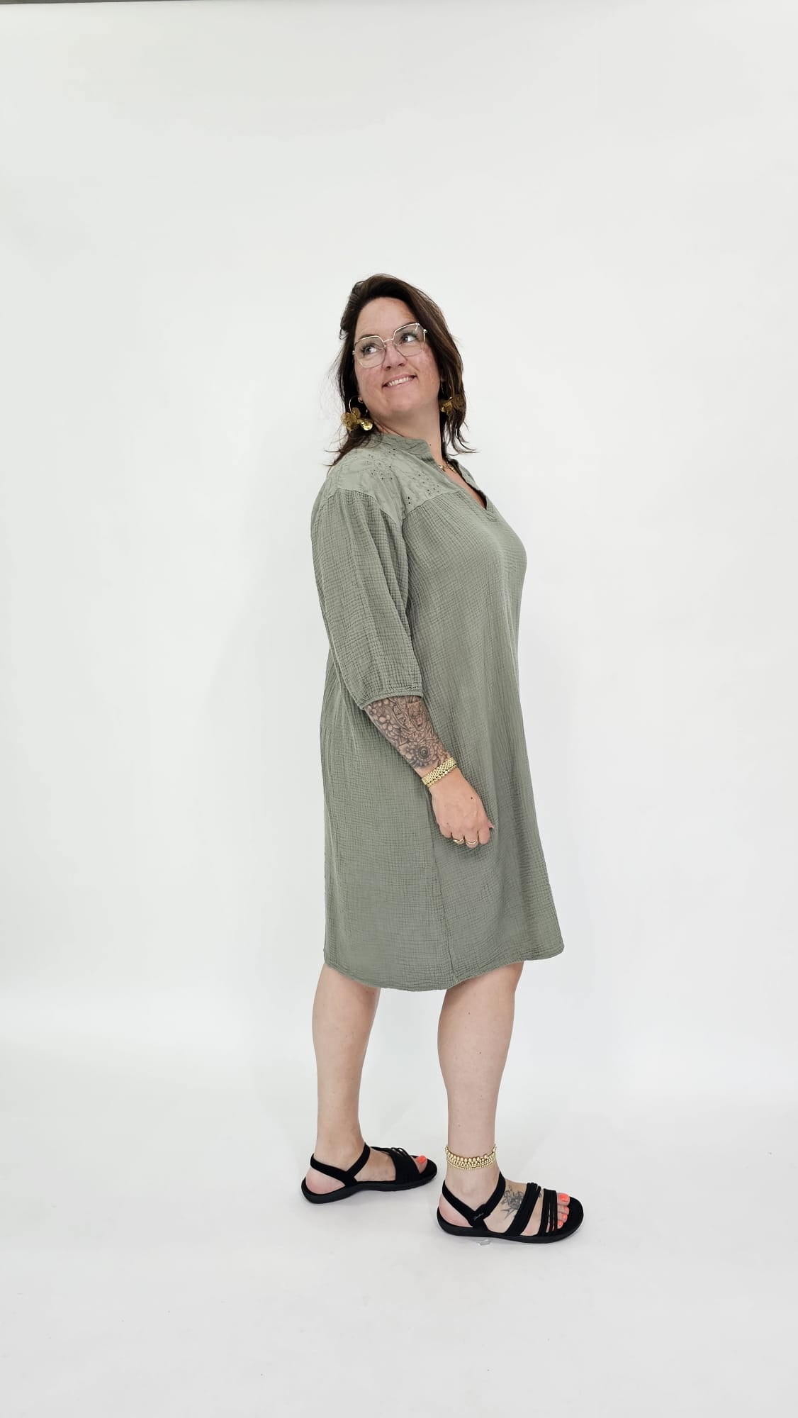 MOUSSELINE BRODERIE JURK -2104