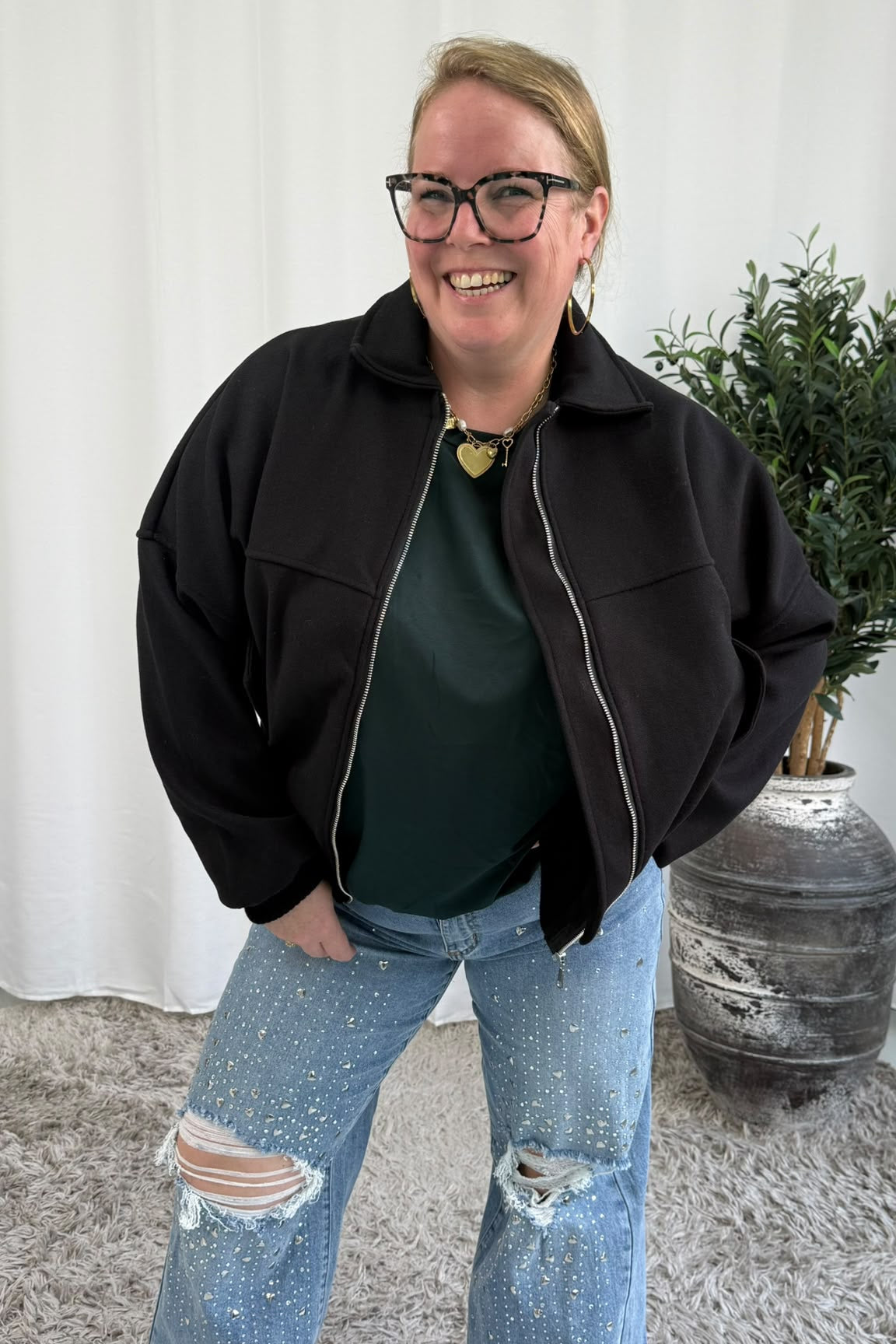 HAILEY JACKET ZWART