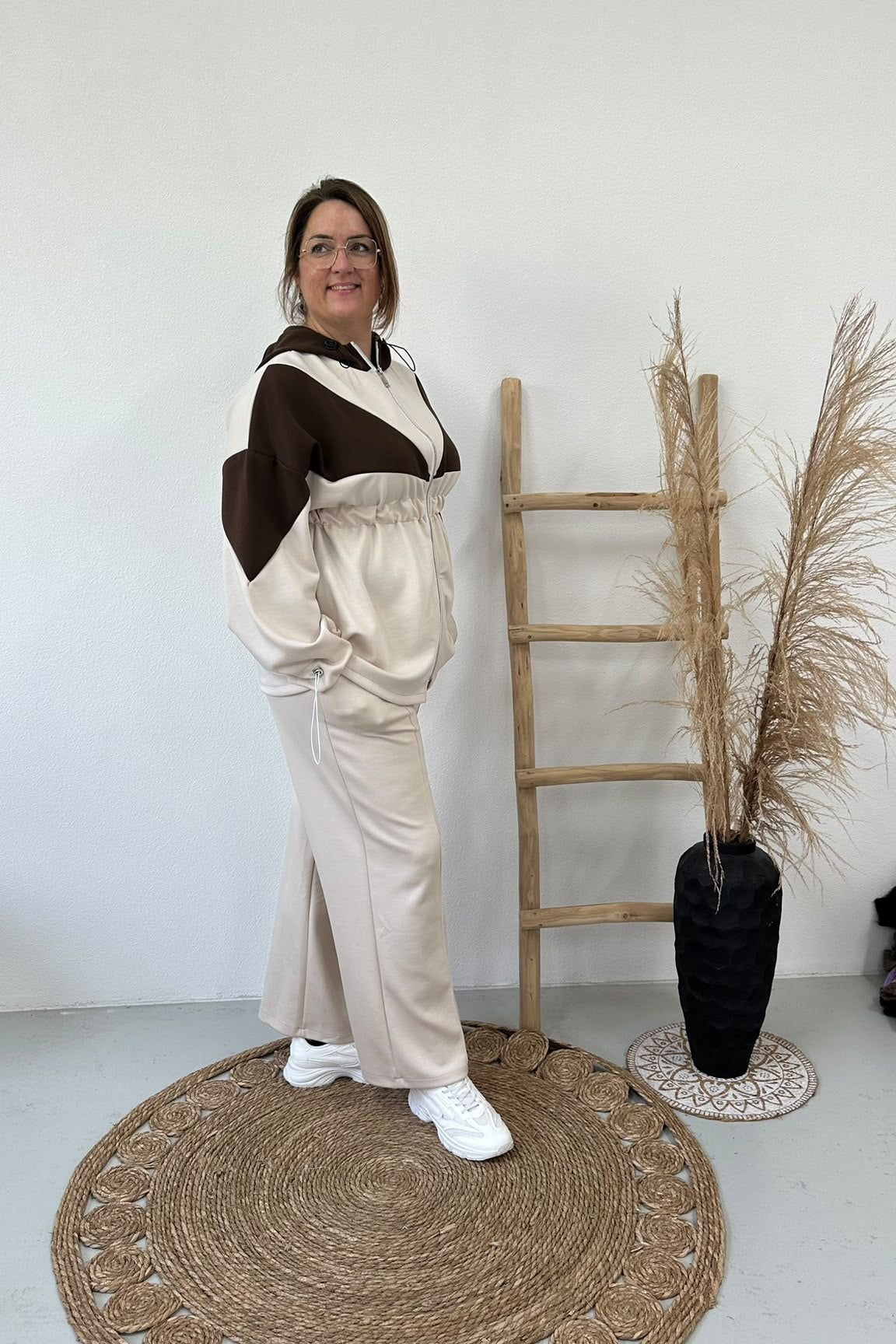 JOGGER JAS/TUNIEK BRUIN
