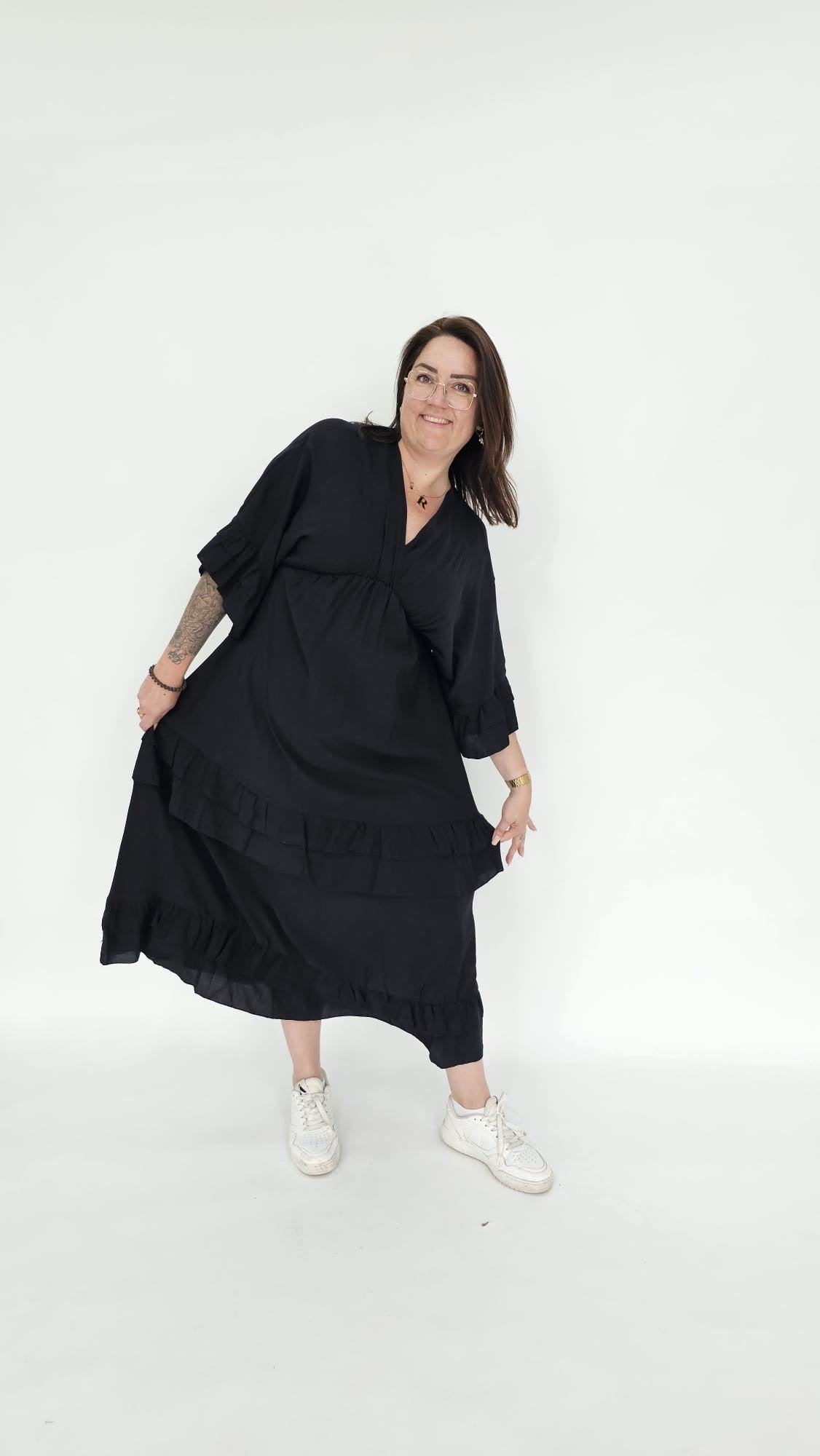 CHIC JURK MET RUFFELMOUW - 2070