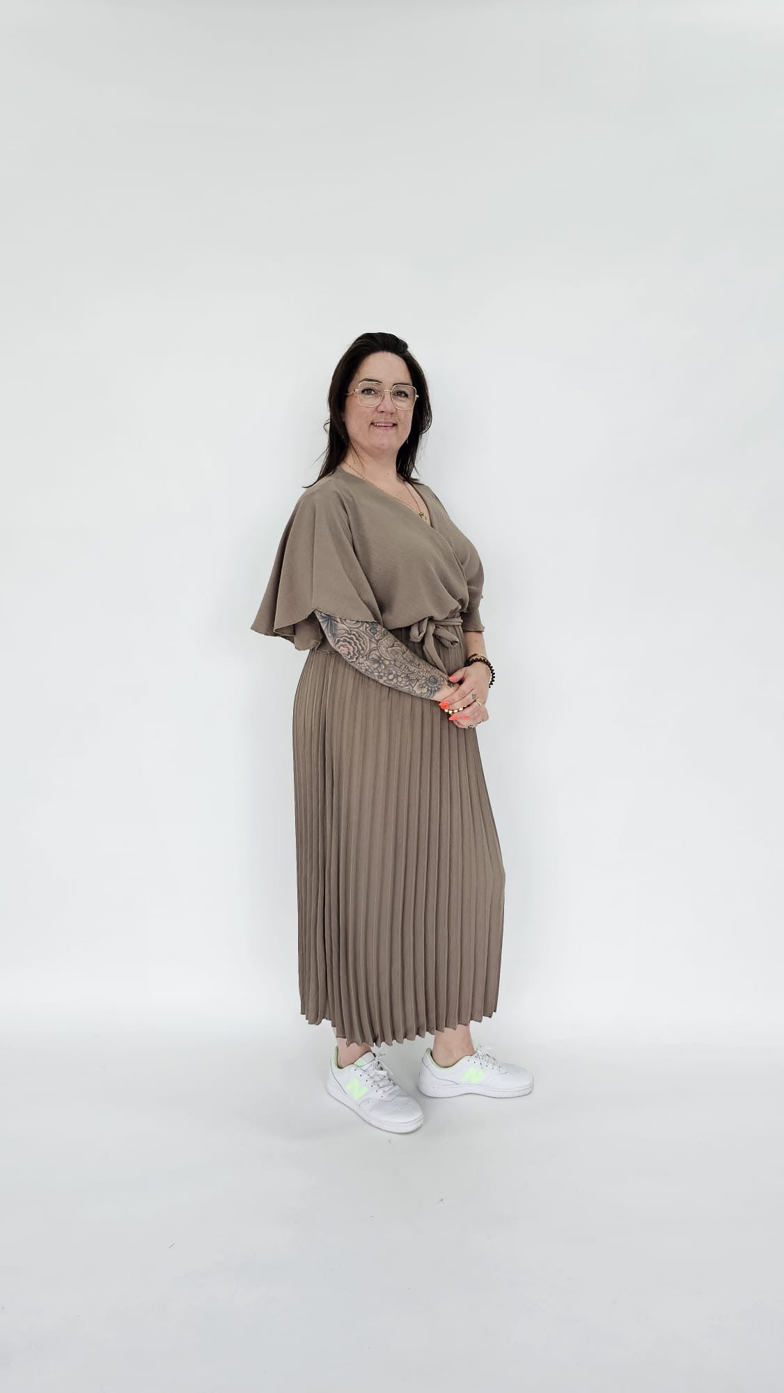 PLISSE RUFFEL JURK - 2042