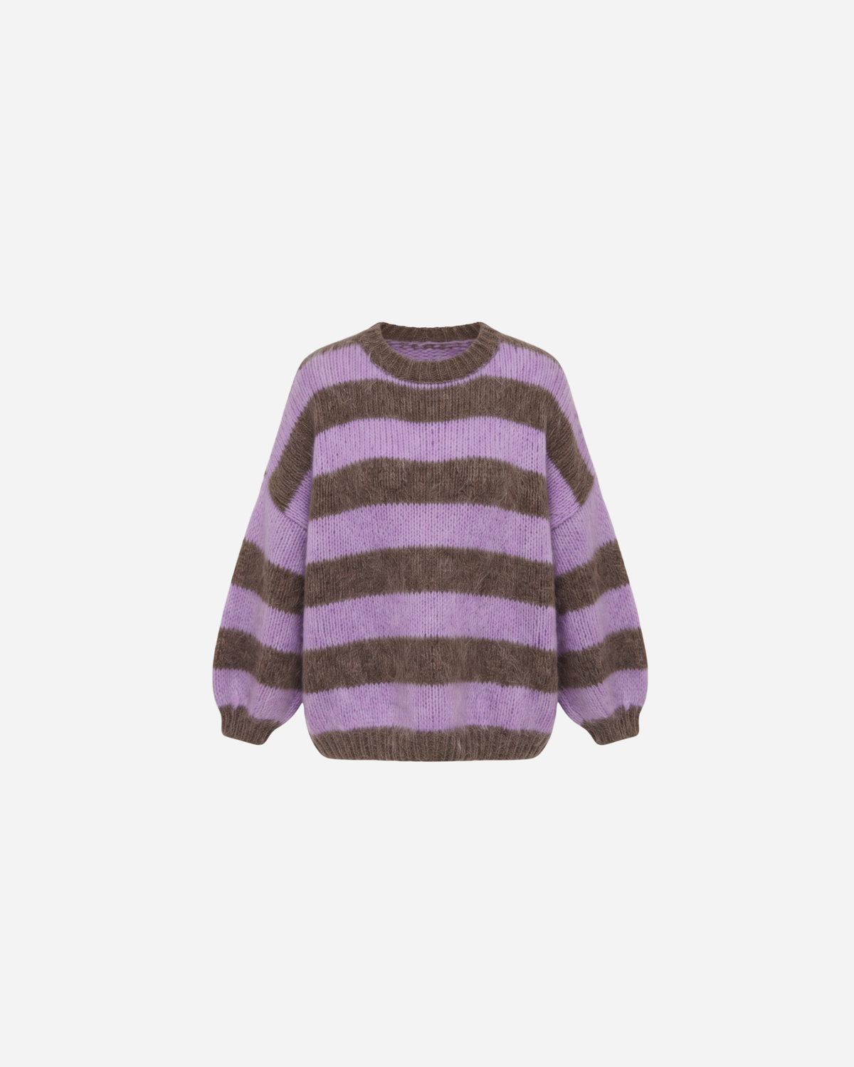 STREEP KNIT LILA/BRUIN
