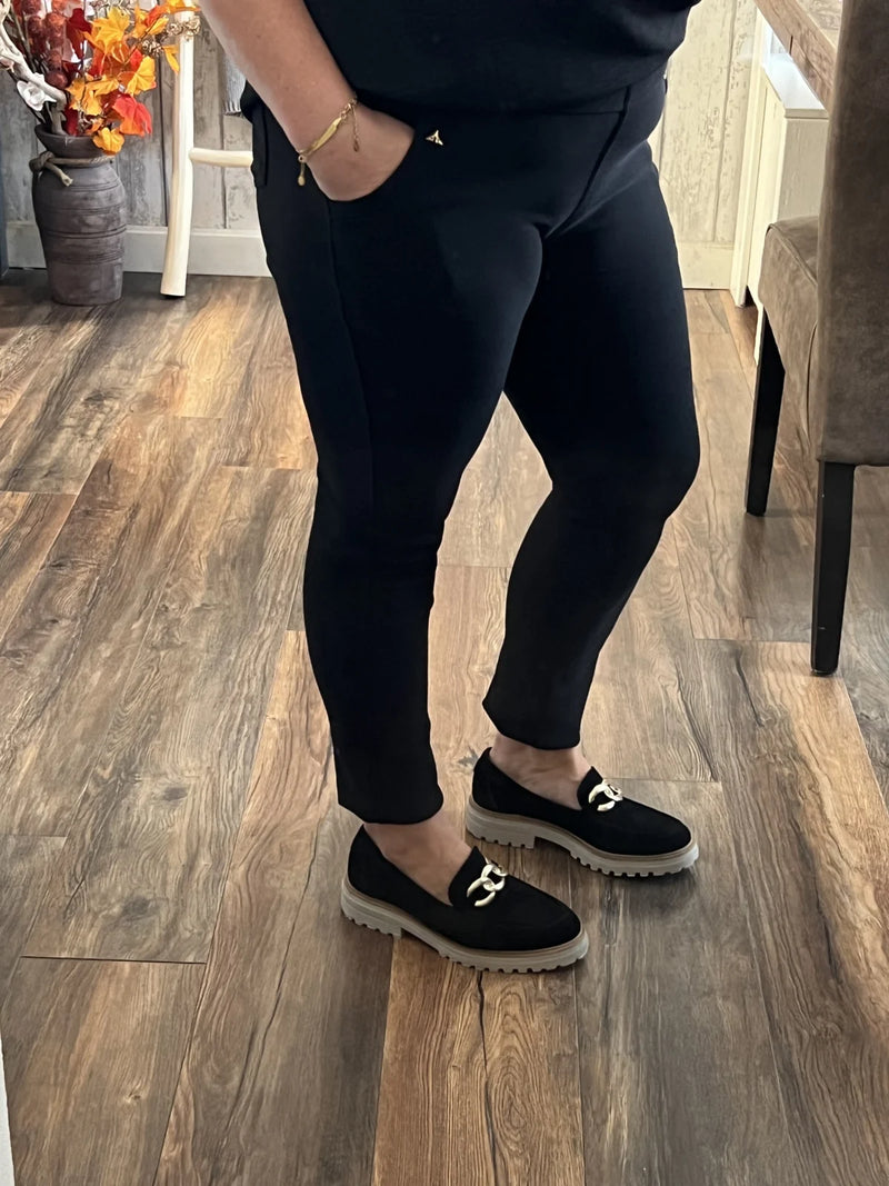 LADY TRAVEL TROUSER (36 t/m 52) - ZWART