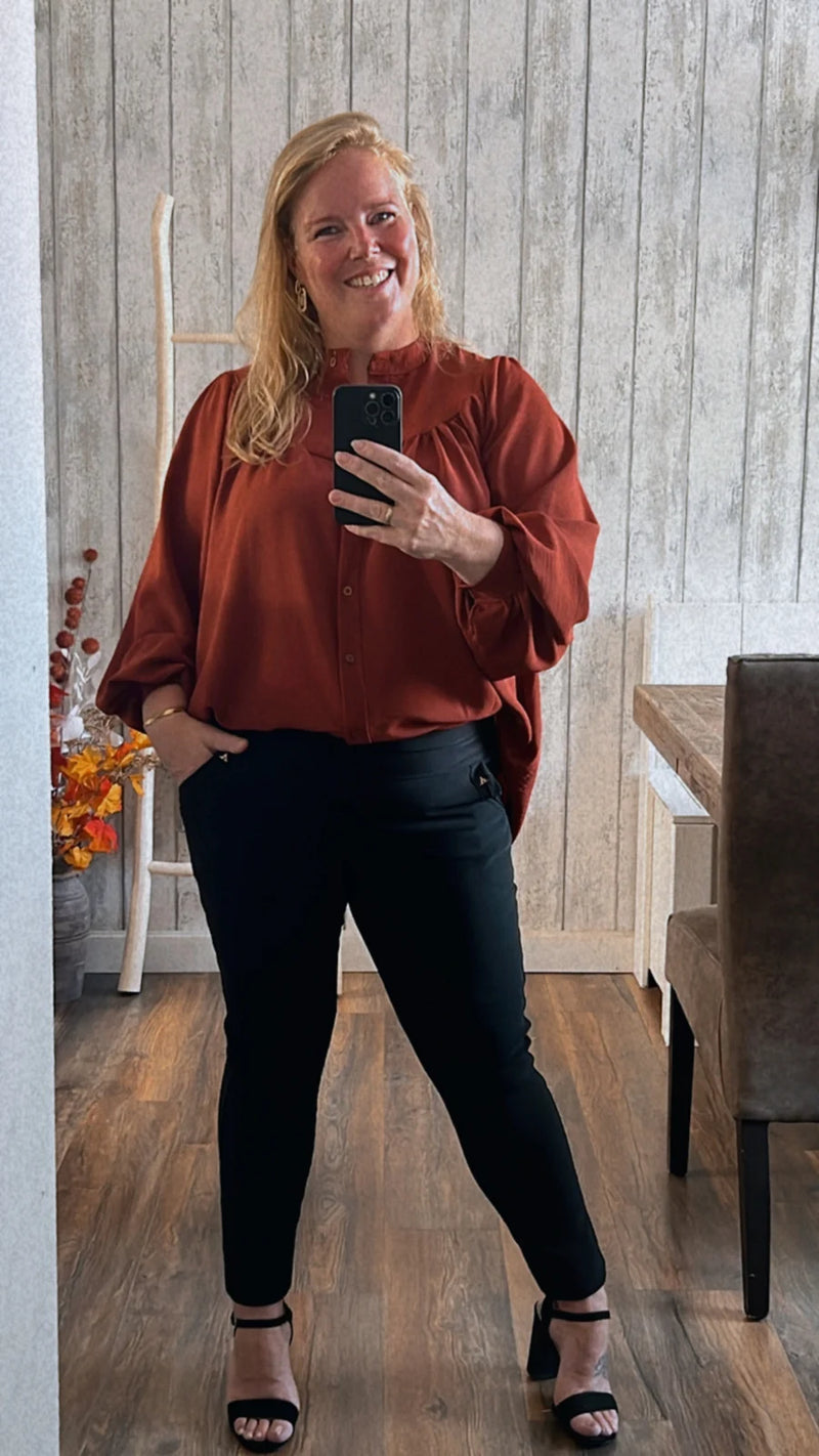 LADY TRAVEL TROUSER (36 t/m 52) - ZWART