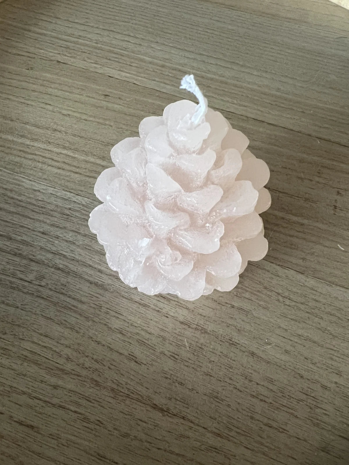 PINE CONE CANDLE - BEIGE