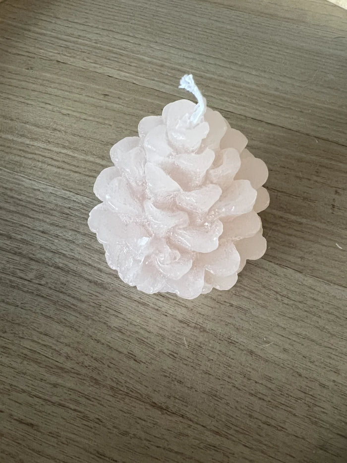 PINE CONE CANDLE - BEIGE
