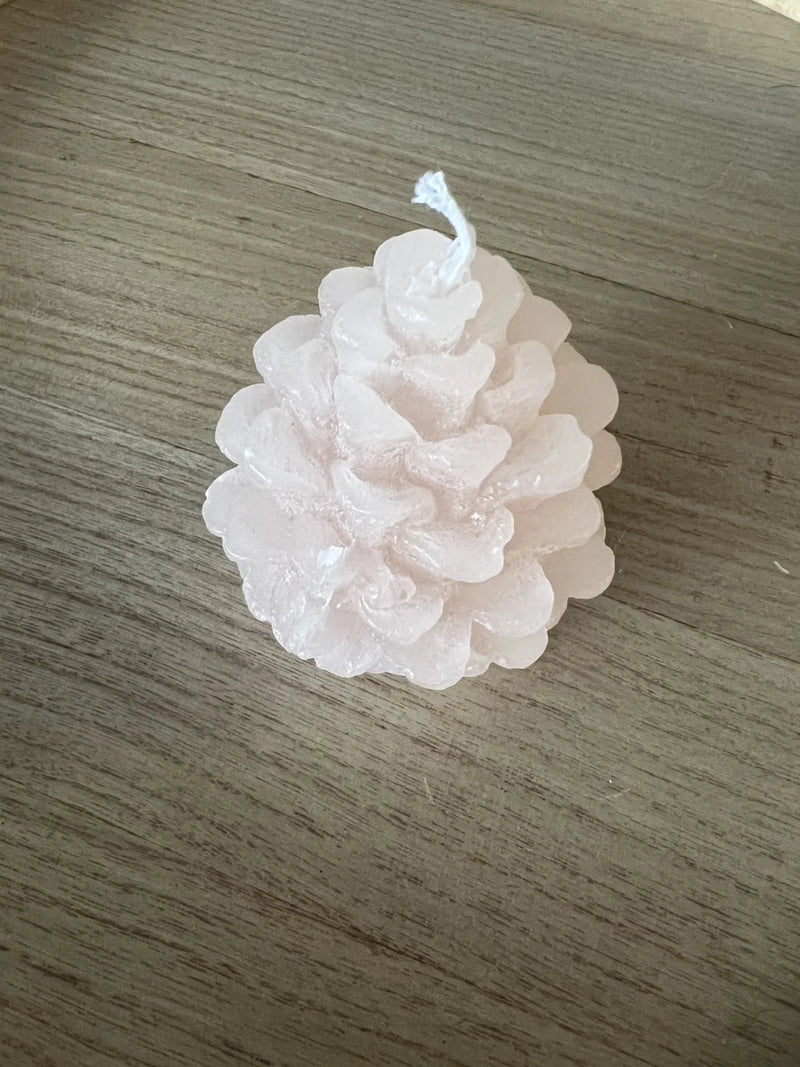 PINE CONE CANDLE - BEIGE